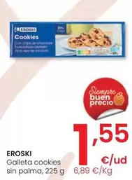 Eroski - Galleta Cookies Sin Palma