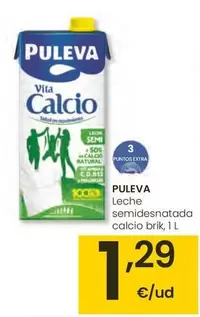 Puleva - Leche Semidesnatada Calcio Brik