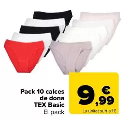 Tex Basic - Pack 10 Bragas Mujer