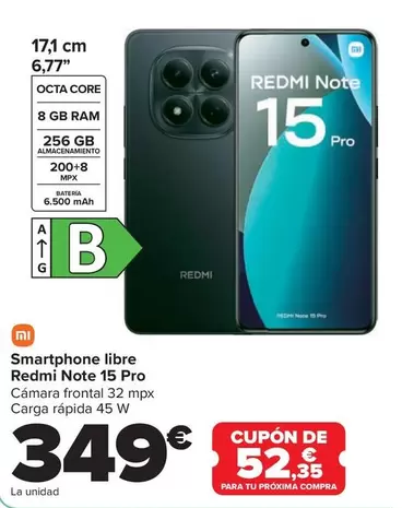 Xiaomi - Smartphone Libre Redmi Note 15 Pro