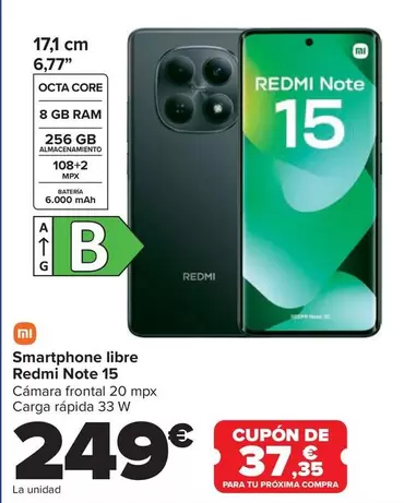 Xiaomi - Smartphone Libre Redmi Note 15