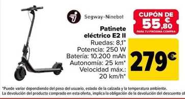 Segway Ninebot - Patinete Eléctrico E2 II