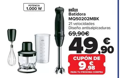 Braun - Batidora MQ50202MBK