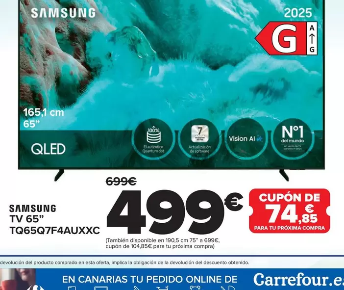 Samsung - TV 65" TQ65Q7F4AUXXC