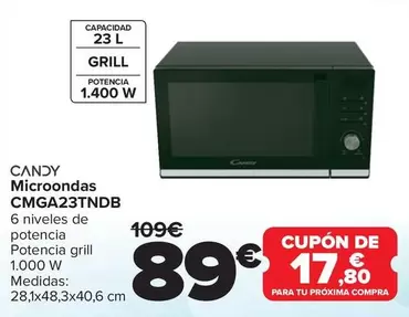 Candy - Microondas CMGA23TNDB