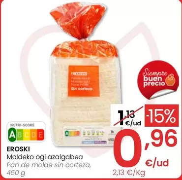 Eroski - Pan De Molde Sin Corteza