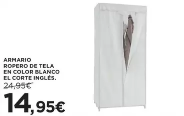 Blanco - Armario Ropero De Tela En Color  El Corte Inglés
