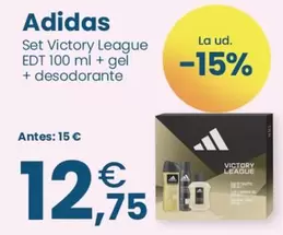 Adidas - Set Victory League Edt + Gel + Desodorante