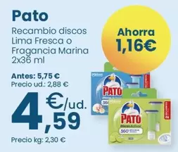 Pato - Recambio Discos Lima Fresca O Fragancia Marina