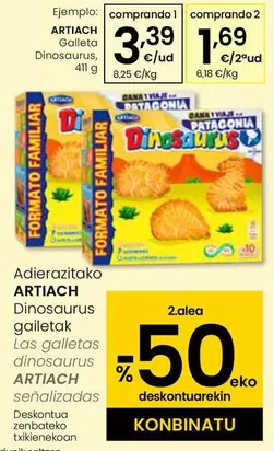 Artiach - Galleta Dinosaurus, 411 G