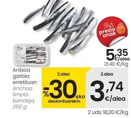 Anchoa Limpia Bandeja