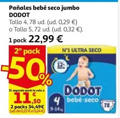 Dodot - Pañales Bebé Seco Jumbo