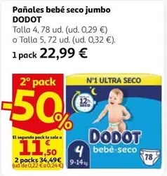Dodot - Pañales Bebé Seco Jumbo