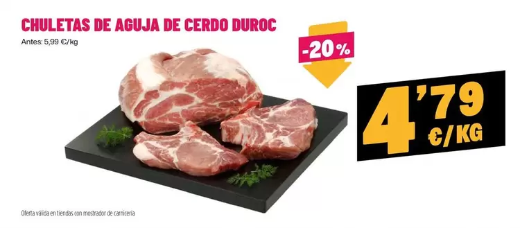 duroc - Chuletas De Aguja De Cerdo Duroc