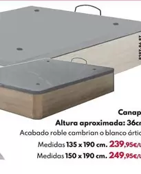 Canapé Plus - BLANCO ÁRTICO 36X150X190CM 