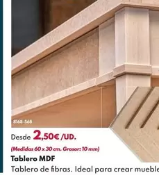 Tablero Mdf - 10mm 120x60cm