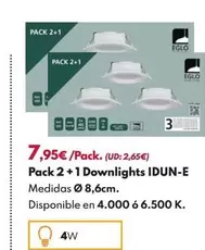 Eglo - Pack 2+1 Downlight Idun-e 4w 485lm Ø 8,6cm - 4000K
