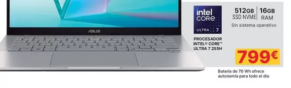 Asus - Portáti Vivabook S14 Procesador NTEL® CORE™ ULTRA 7 255H