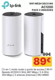 TP-LINK - Wifi Mesh Deco M4 AC1200