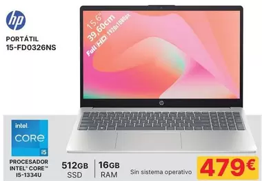 HP - Portatil 15-FD0326NS