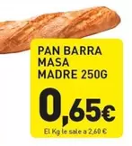 Pan Barra Masa Madre