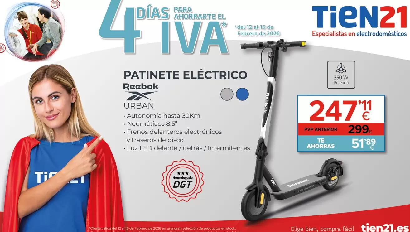 Reebok - Patinete Eléctrico Urban 