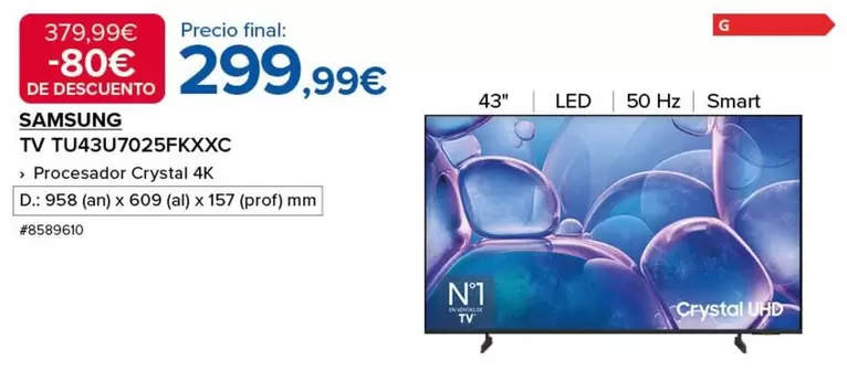 Samsung - Tv TU43U7025FKXXC