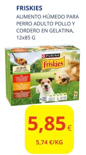 Friskies - Alimento Húmedo Para Perro Adulto Pollo Y Cordero En Gelatina