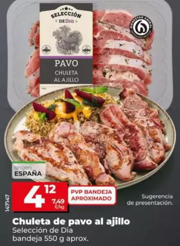 Seleccion De Dia - Chuleta De Pavo Al Ajillo 