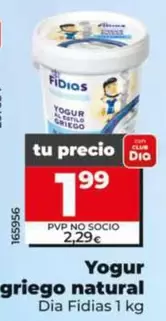 Dia Fidias - Yogur Griego Natural 