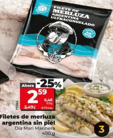 Dia Mari Marinera - Filetes De Merluza Argentina Sin Piel