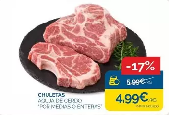 Chuletas Aguja De Cerdo