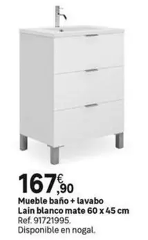 Blanco - Mueble Bano + Lavabo Lain  Mate