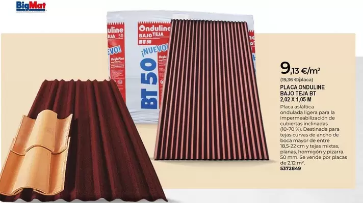 Bigmat - Placa Onclusive Baloq Tea BT 2,6 X 190 M