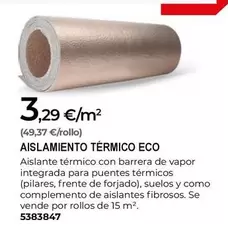 Eco - Aislante Termico Con Barrera De Vapor