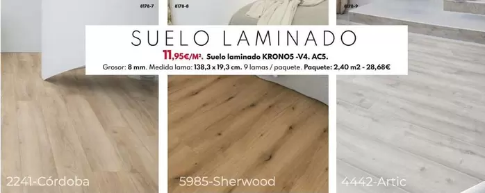 Laminado Krono Ac5 V4 - 2241 ROBLE CÓRDOBA 2,40m2