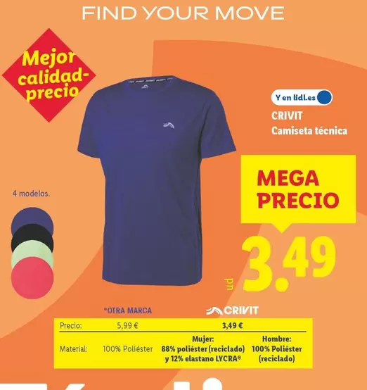 Crivit - Camiseta Técnica