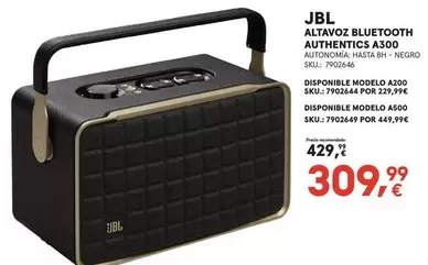 JBL - Altavoz Bluetooth Authentics A300