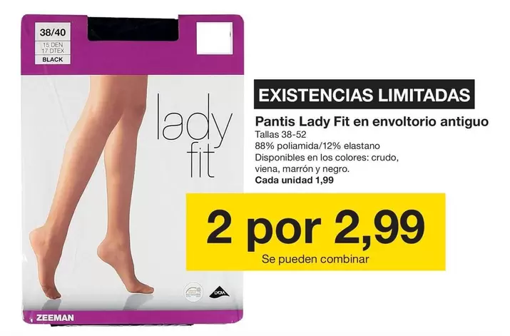 Zeeman - Pantis Lady Fit En Envoltorio Antiguo