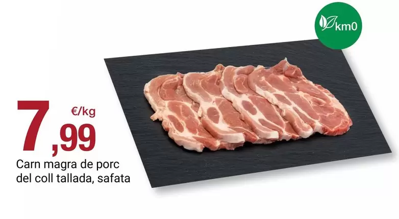Carn De Porc Del Coll Tallada, Safata