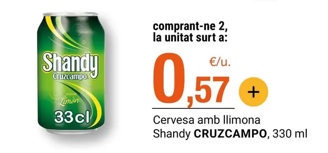Cruzcampo - Cervesa Amb Llimona Shandy