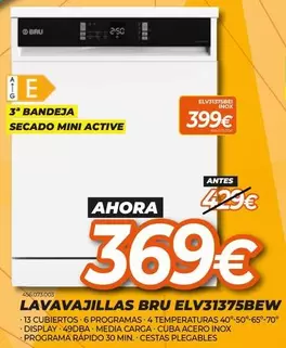 Bru - Lavavajillas ELV31375BEW 
