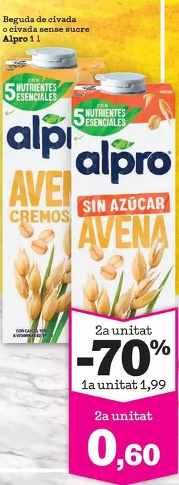 Alpro - Beguda De Civada O Civada Sense Sucre