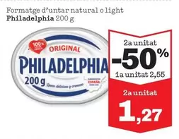 Philadelphia - Formatge D'Untar Natural O Light