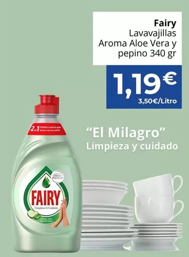 Fairy - Lavavajillas Aroma Aloe Vera Y Pepino