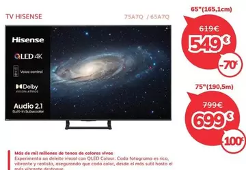 Hisense - Tv Qled 4k 75a7q/65a7q