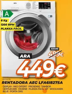 AEG - Rentadora Lfa618275a