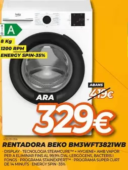 Beko - Rentadora Bm3wft3821wb