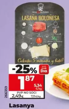 Dia Al Punto - Lasaña Boloñesa Gratinada 