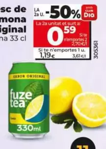 Fuze Tea - Refresco De Té De Limón Sabor Original 
